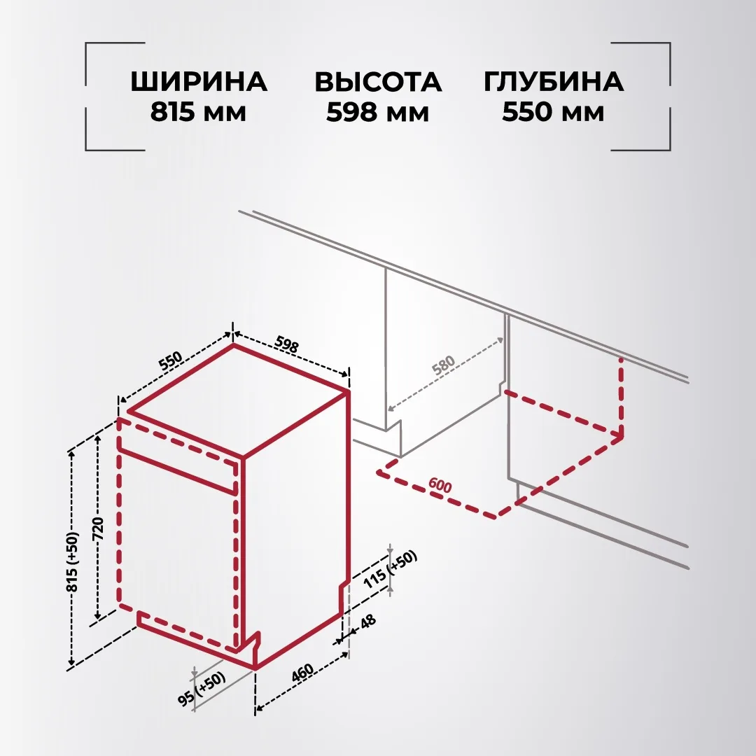 Посудомоечная машина Hansa ZIM635KH Белый