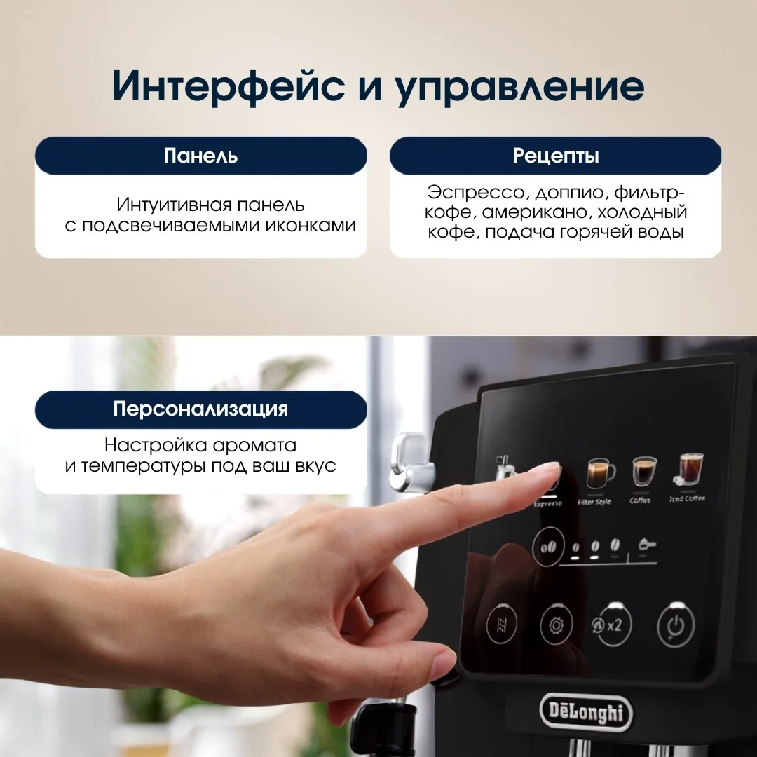 Кофемашина Delonghi ECAM220.51.B черный