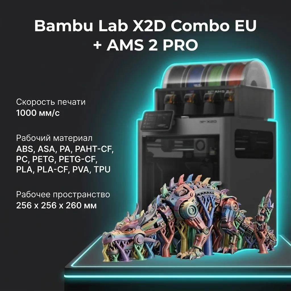 Принтер 3D Bambu Lab X2D Combo