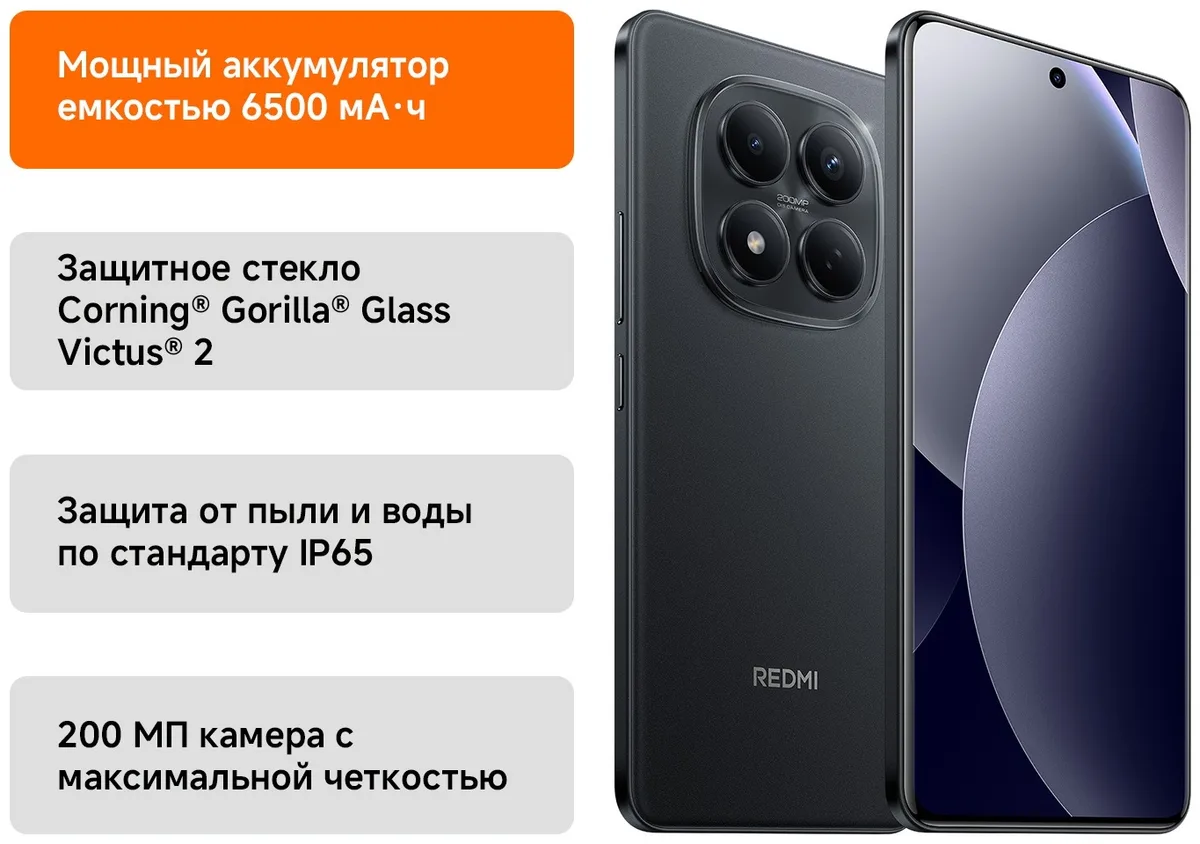 Смартфон Redmi Note 15 Pro 12/512GB Black
