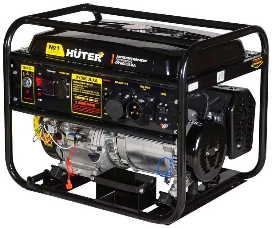 Электростанция бензиновая Huter, DY8000LXA , 6.5 кВт 1 (220 В)