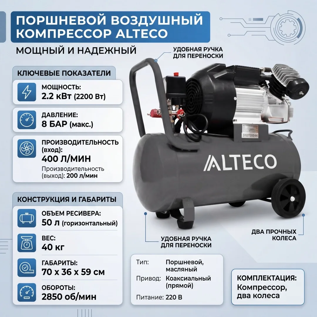 Компрессор ALTECO ACD-50/400.2