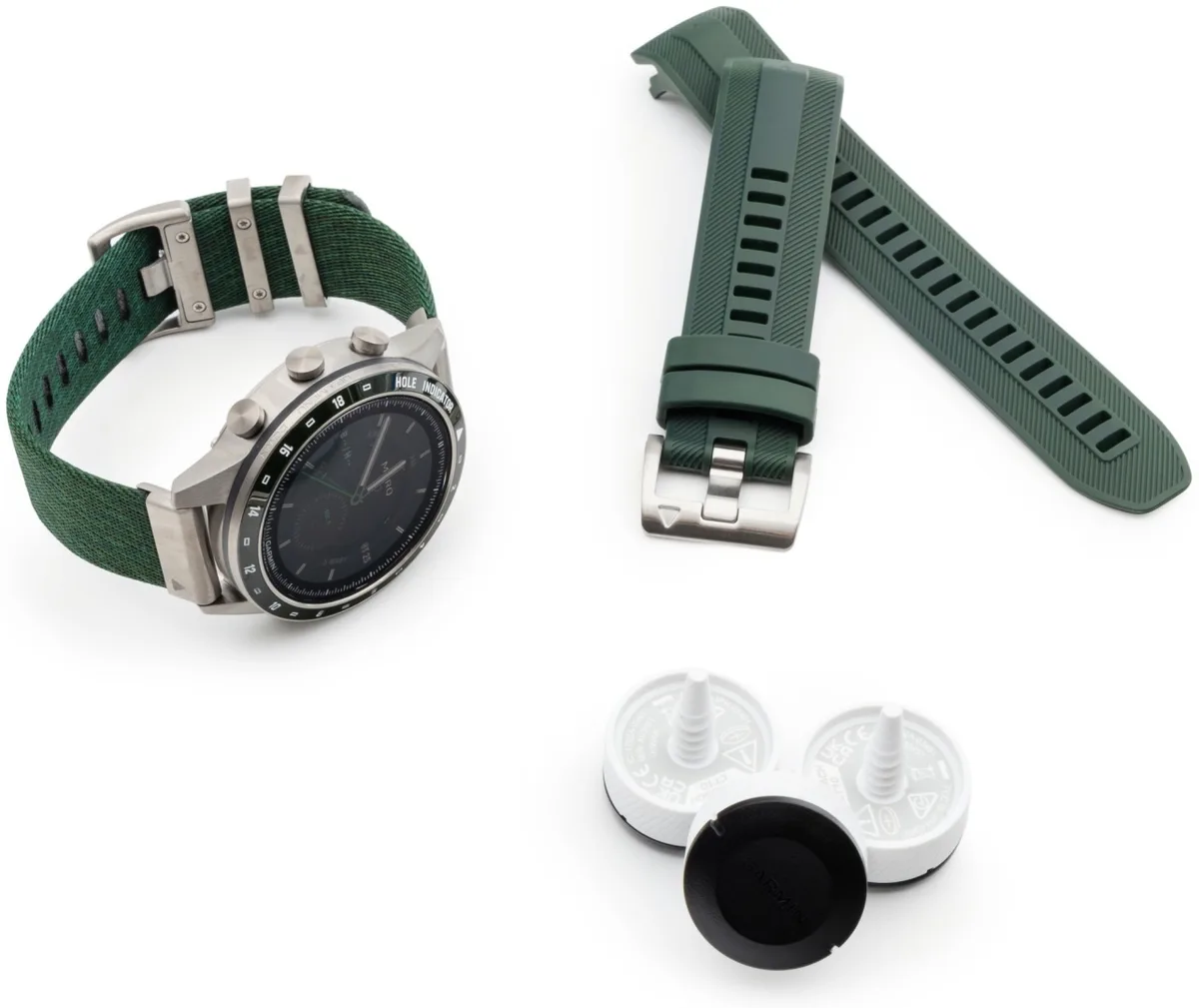 Смарт-часы Garmin MARQ Golfer Gen 2 серебристый-зеленый (02648-21)