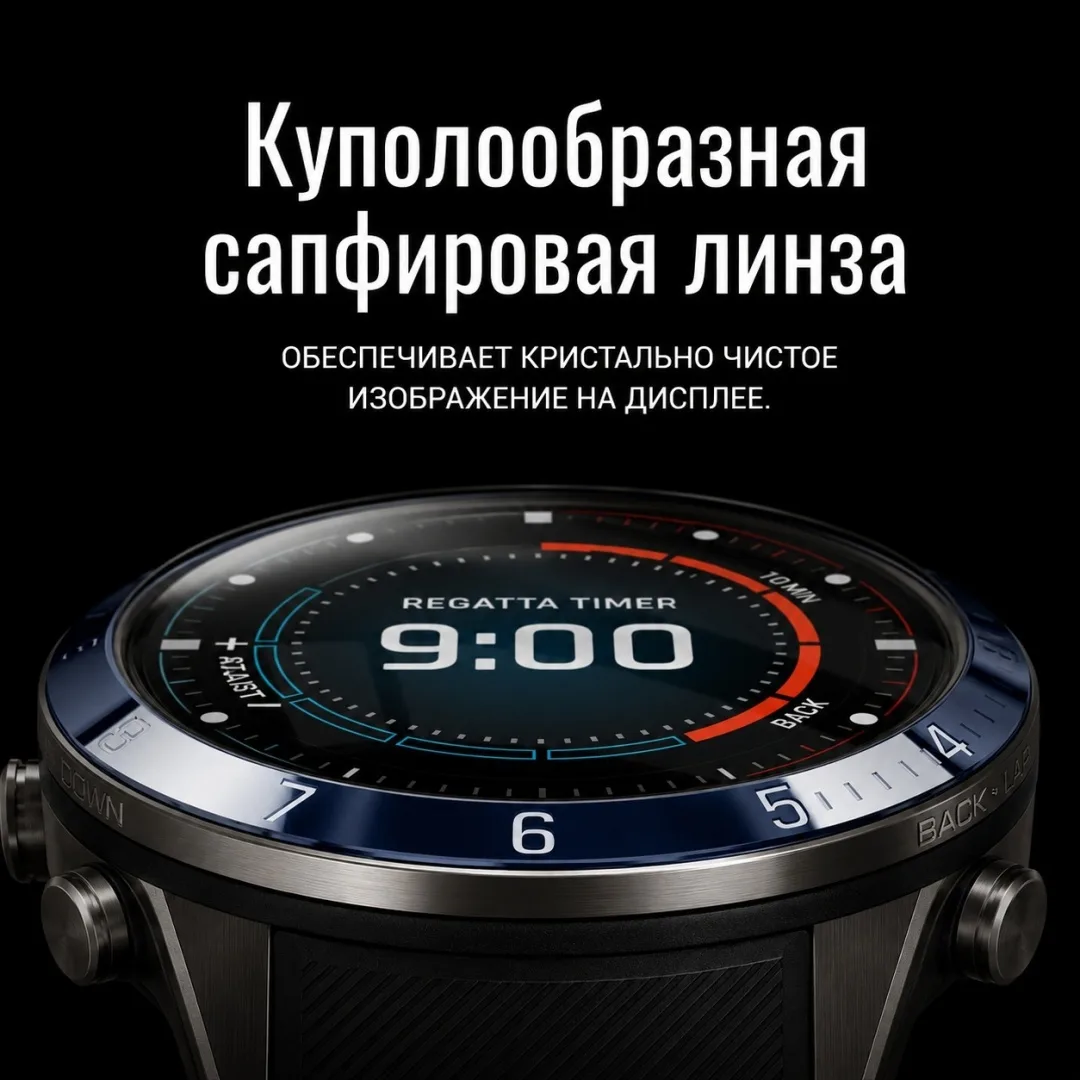 Смарт-часы Garmin MARQ Captain Gen 2 серебристый-синий-синий (02648-11)