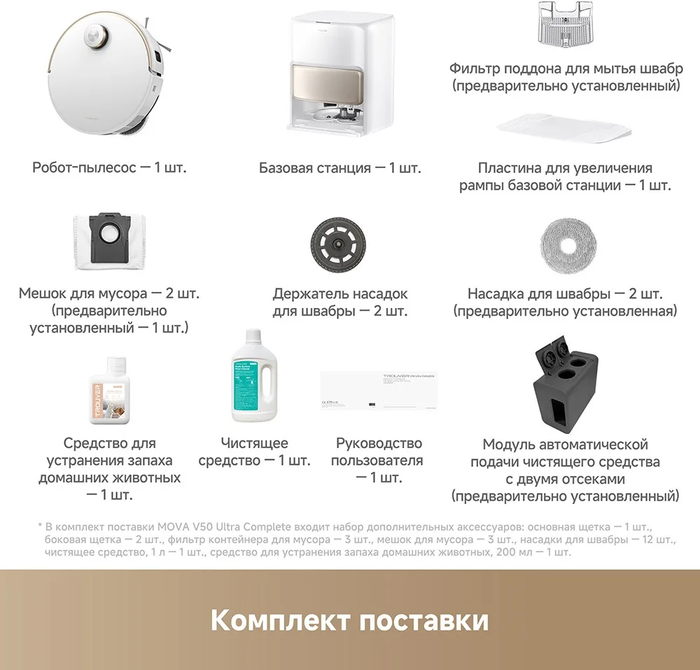 Робот-пылесос Trouver V50 Ultra Complete Белый