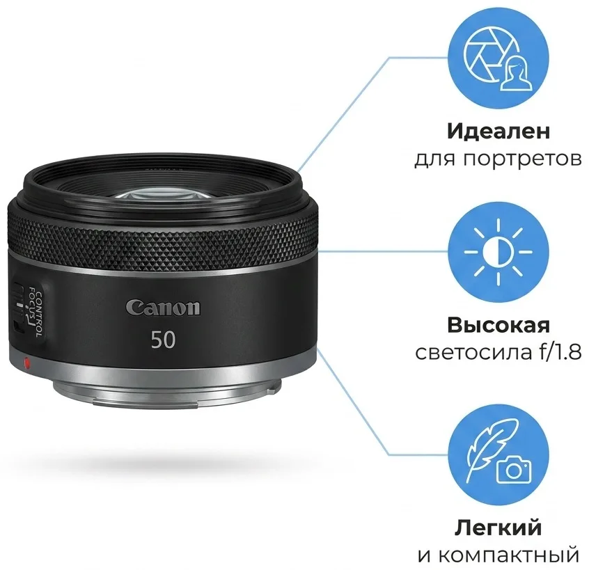 Объектив Canon RF 50mm F1.8 STM