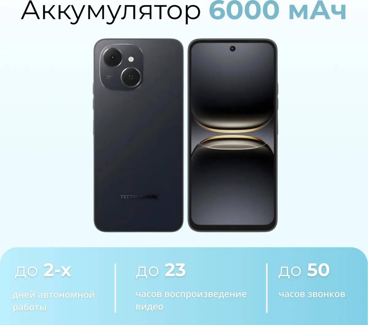 Смартфон TECNO SPARK 40C 8/256 GB Ink Black
