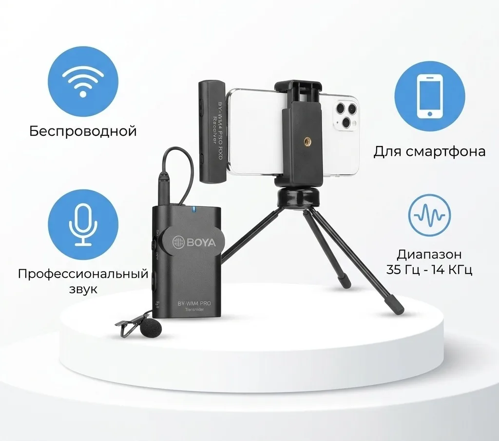 Микрофон Boya BY-WM4 PRO-K3 черный
