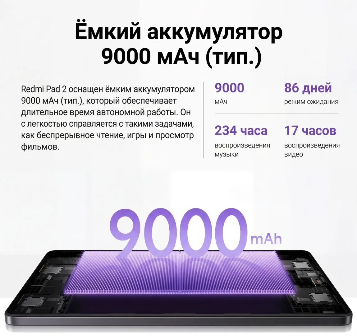 Планшет Redmi Pad 2 4/128GB Mint Green