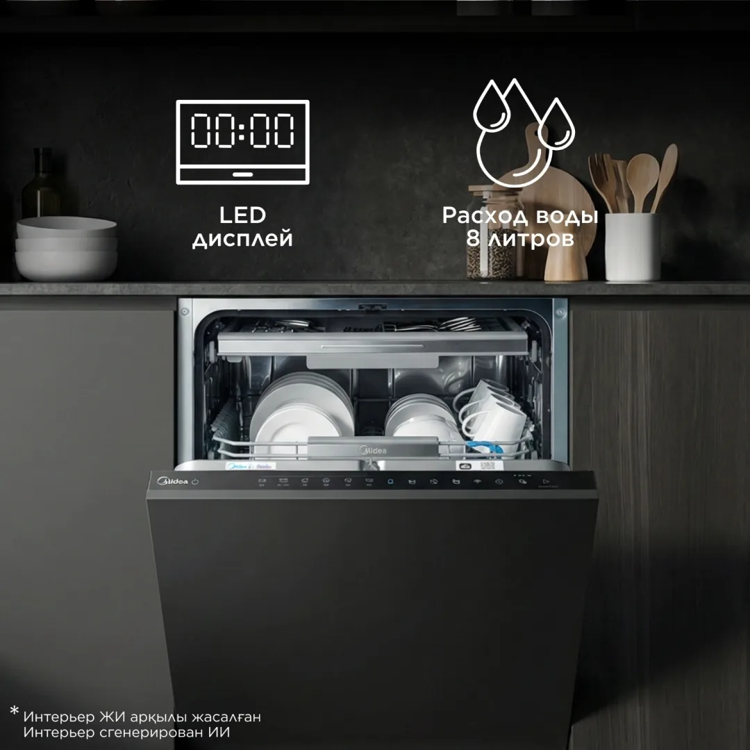 Посудомоечная машина Midea MDWB-4529TQ стальной