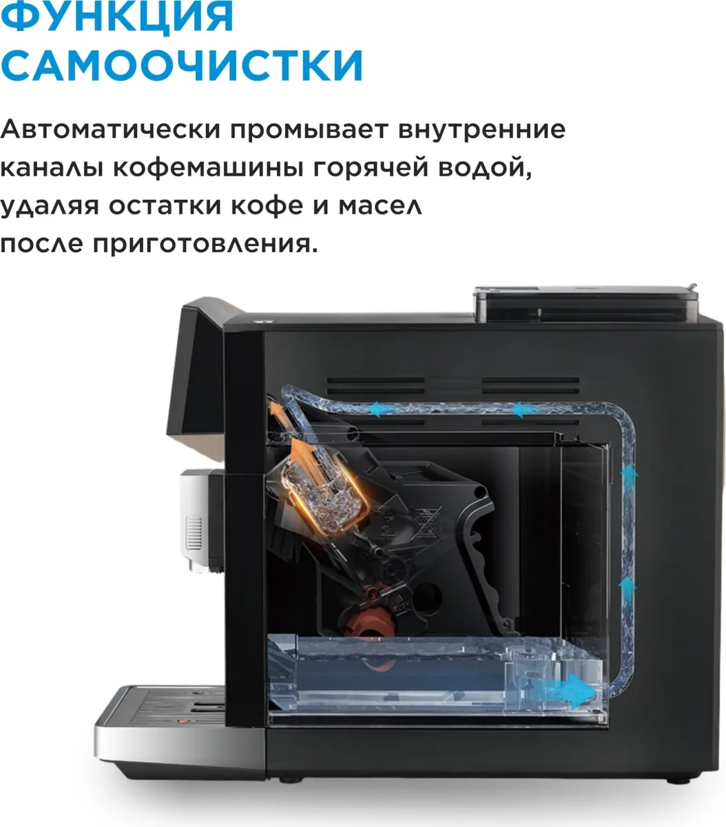Кофемашина Midea MA-FACM1004A2 черный, стальной