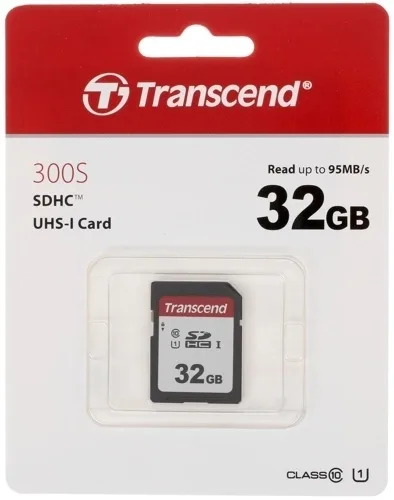 Карта памяти Transcend SD 32GB Class 10 U1 TS32GSDC300S