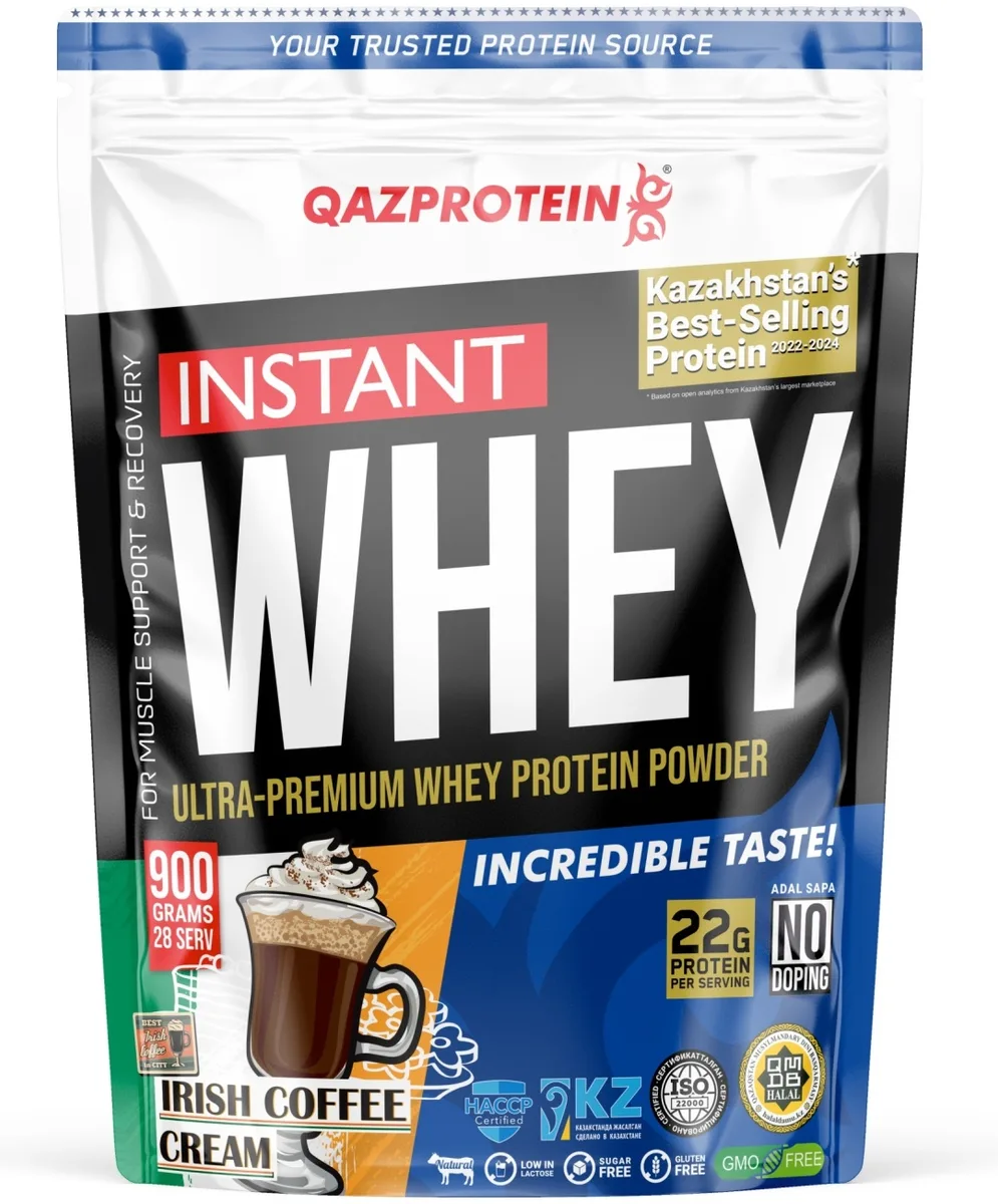 Протеин Qazprotein Instant WHEY 900г Ирландский кофе со сливками (3990)