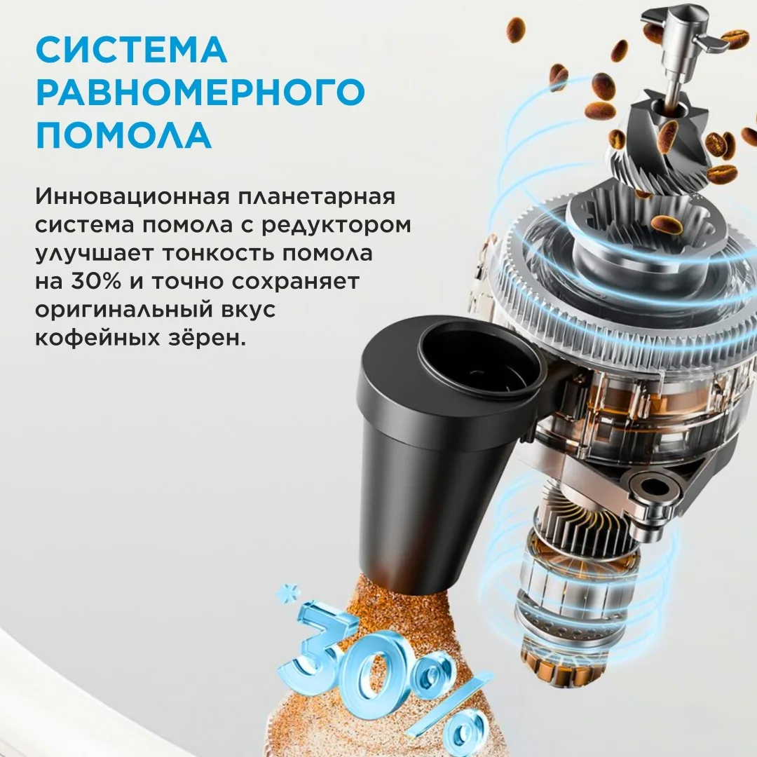 Кофемашина Midea MA-FACM1004A2 черный, стальной