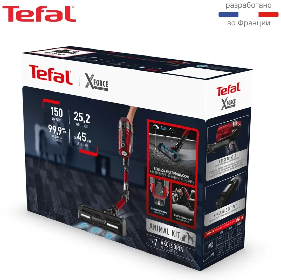 Беспроводной ручной пылесос Tefal TY98A9WO Красный