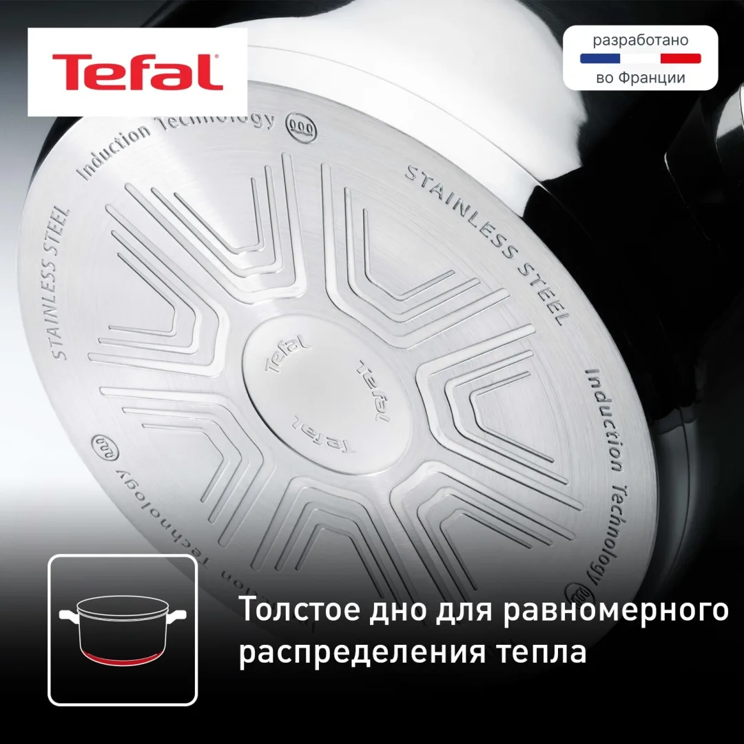 Набор посуды Tefal Comfort max C973SB34 сталь