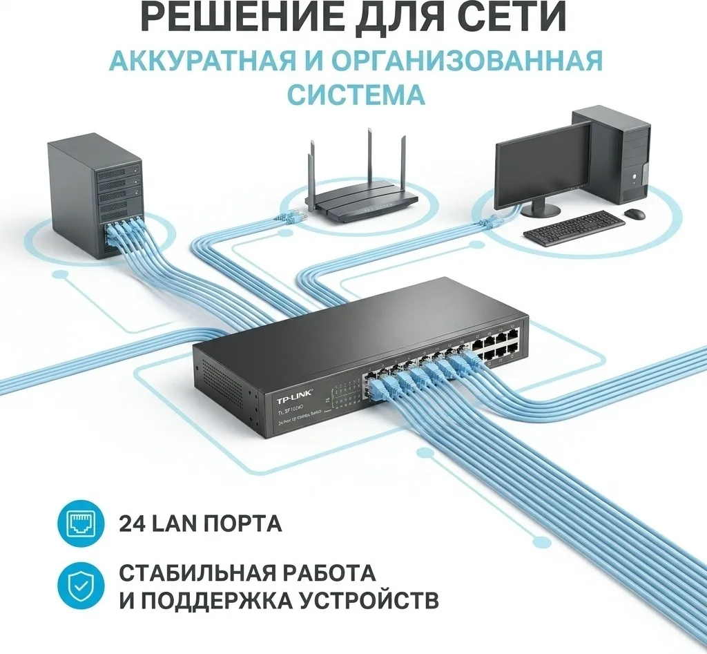 Коммутатор TP-Link TL-SF1024D