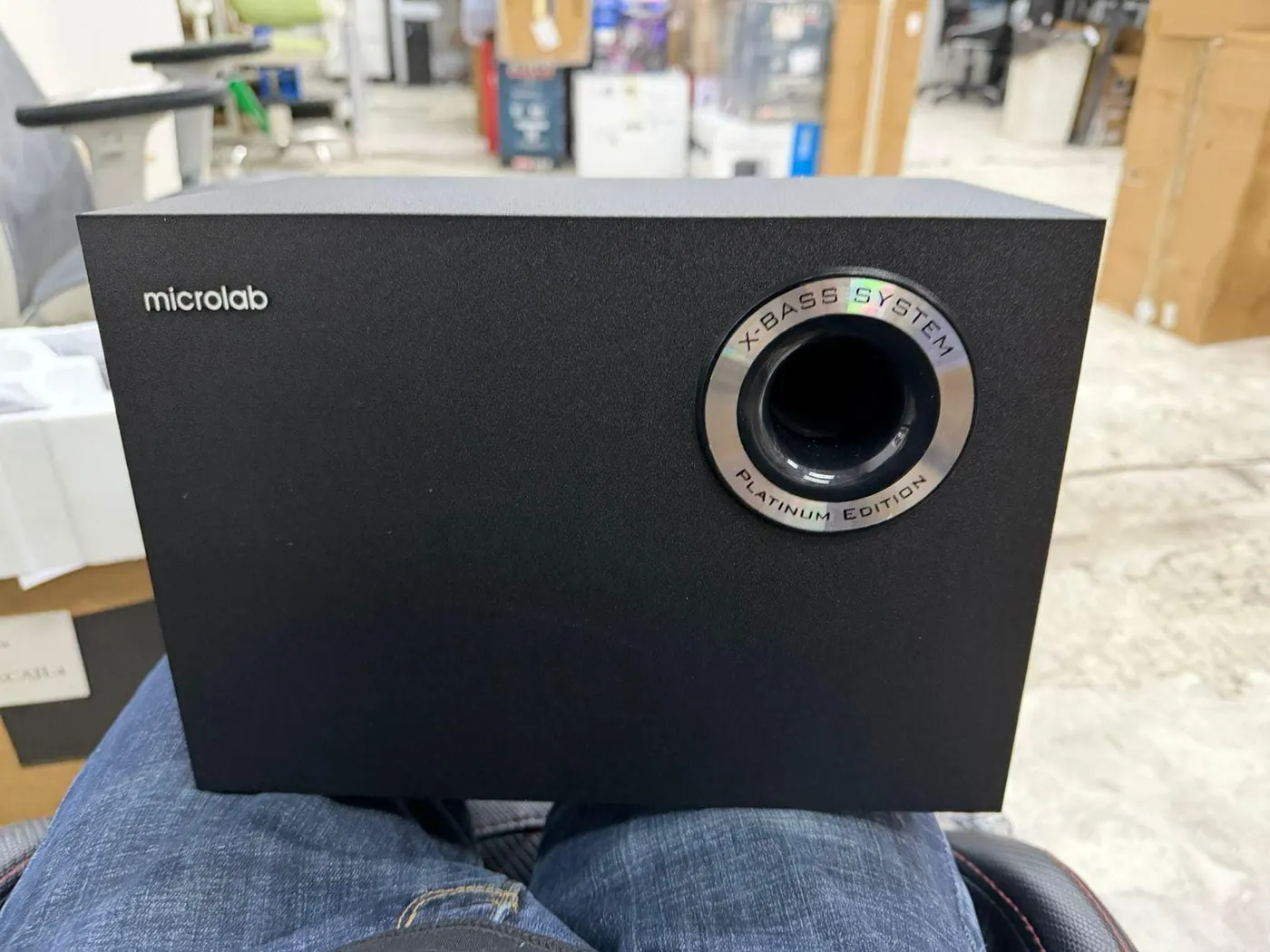 Колонки компьютерные Microlab M-200BT Platinum Черный, Уценка — фото дефекта 2