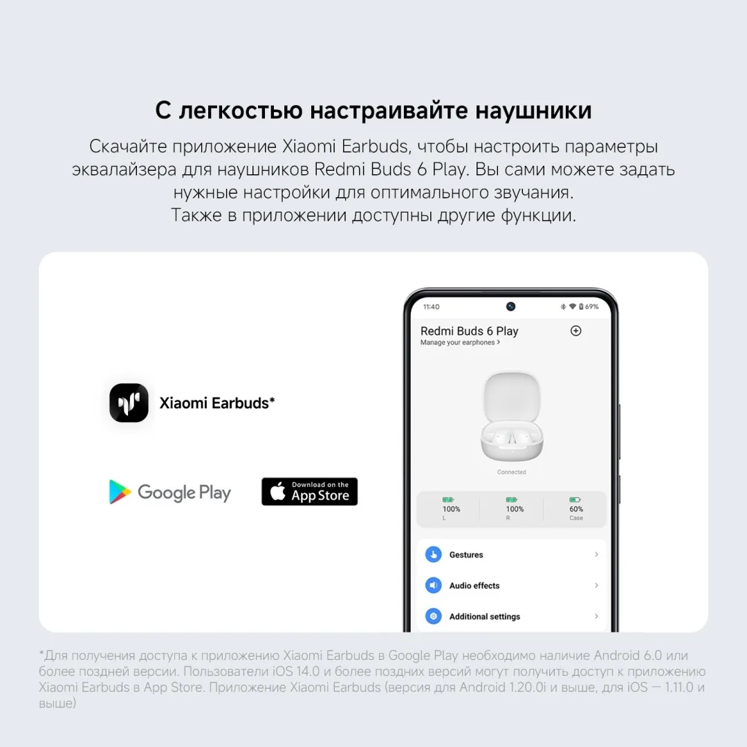 Наушники Redmi Buds 6 Play Pink