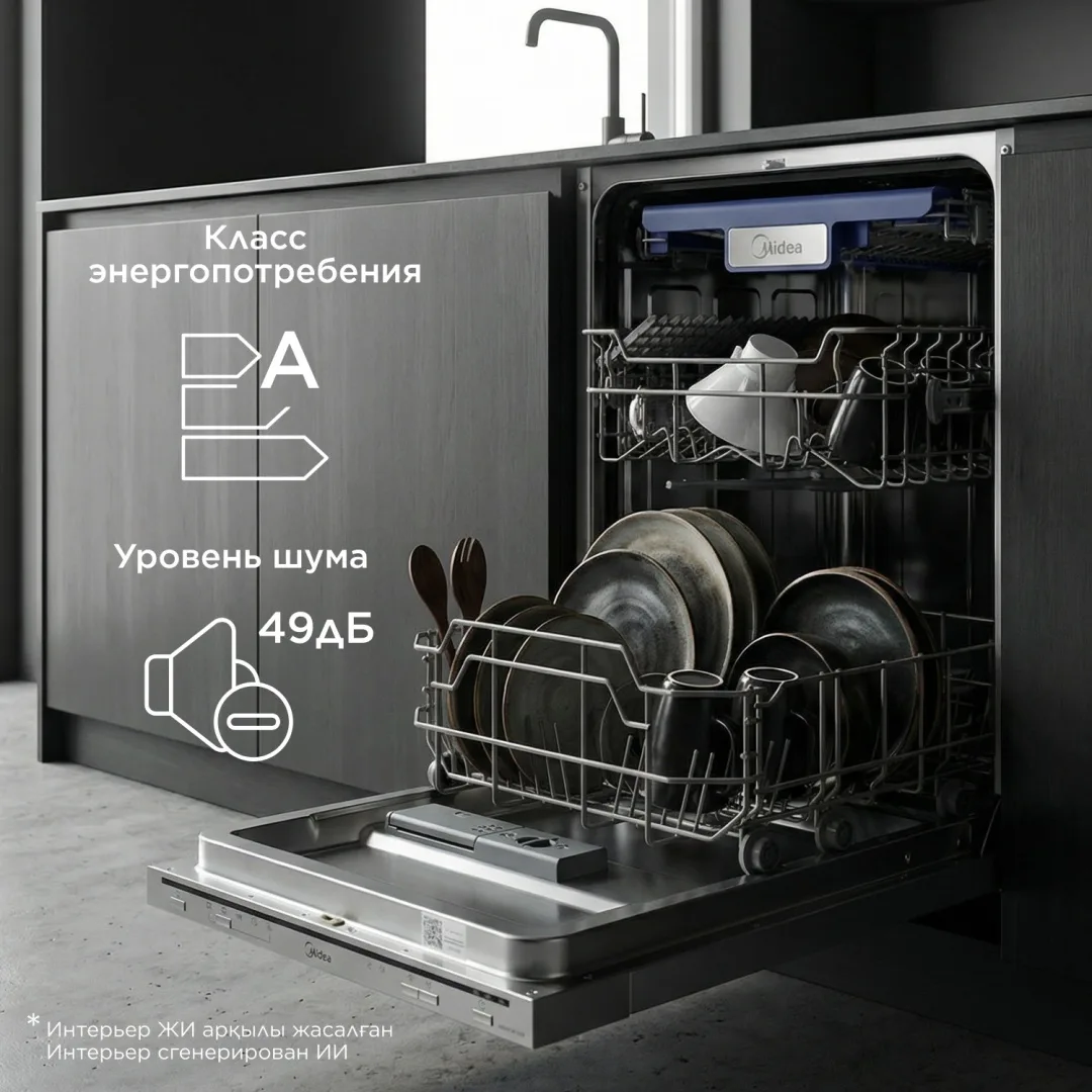 Посудомоечная машина Midea MDWB-4515BB серебристый