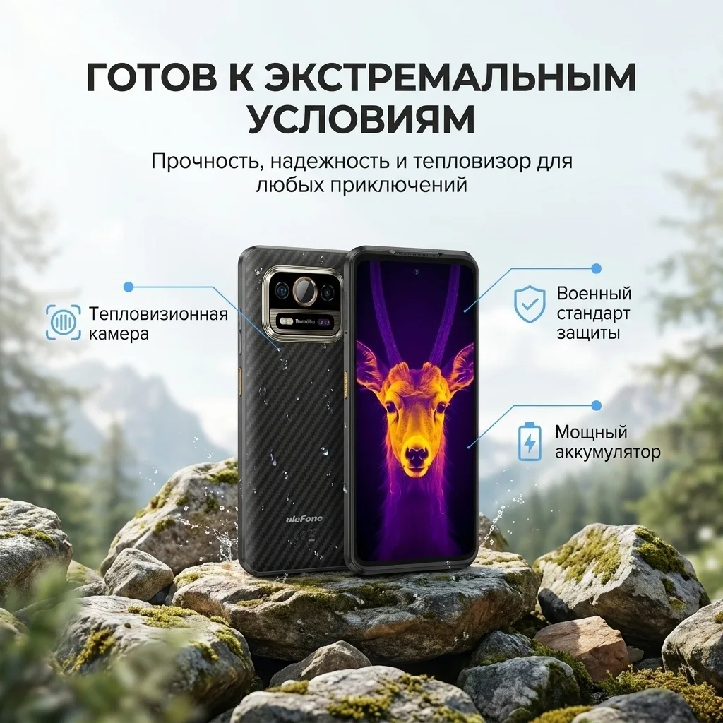 Смартфон Ulefone Armor 25T PRO 6 ГБ/256 ГБ черный