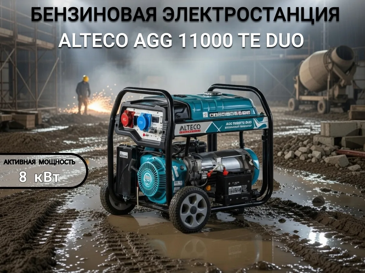 Бензиновый генератор Alteco Professional AGG 11000TE Duo