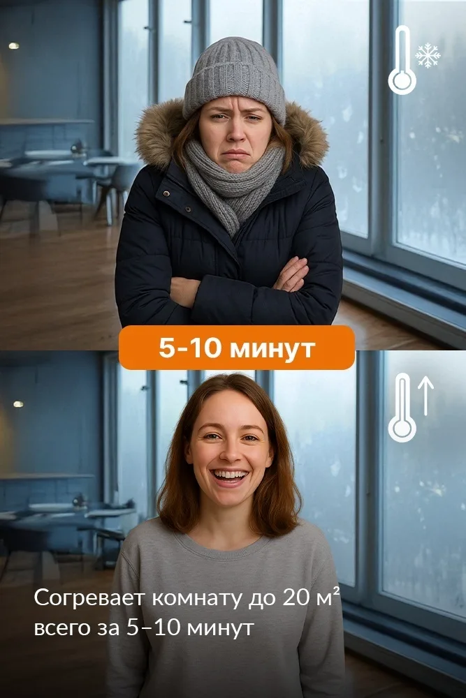 Тепловентилятор Nexme NSB-1502A Серебристый