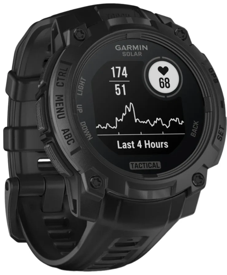 Смарт-часы Garmin Instinct 3 Solar Tactical 45 мм черный (02934-50)