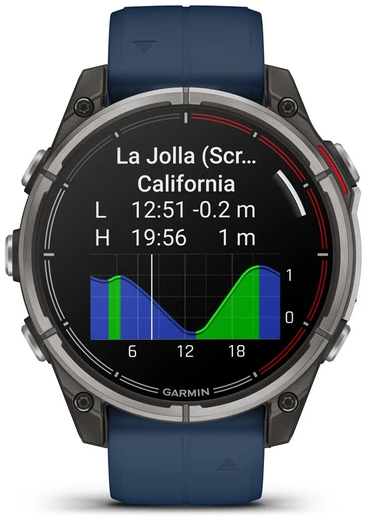 Смарт-часы Garmin Quatix 8 47 мм серебристый-синий (02904-51)