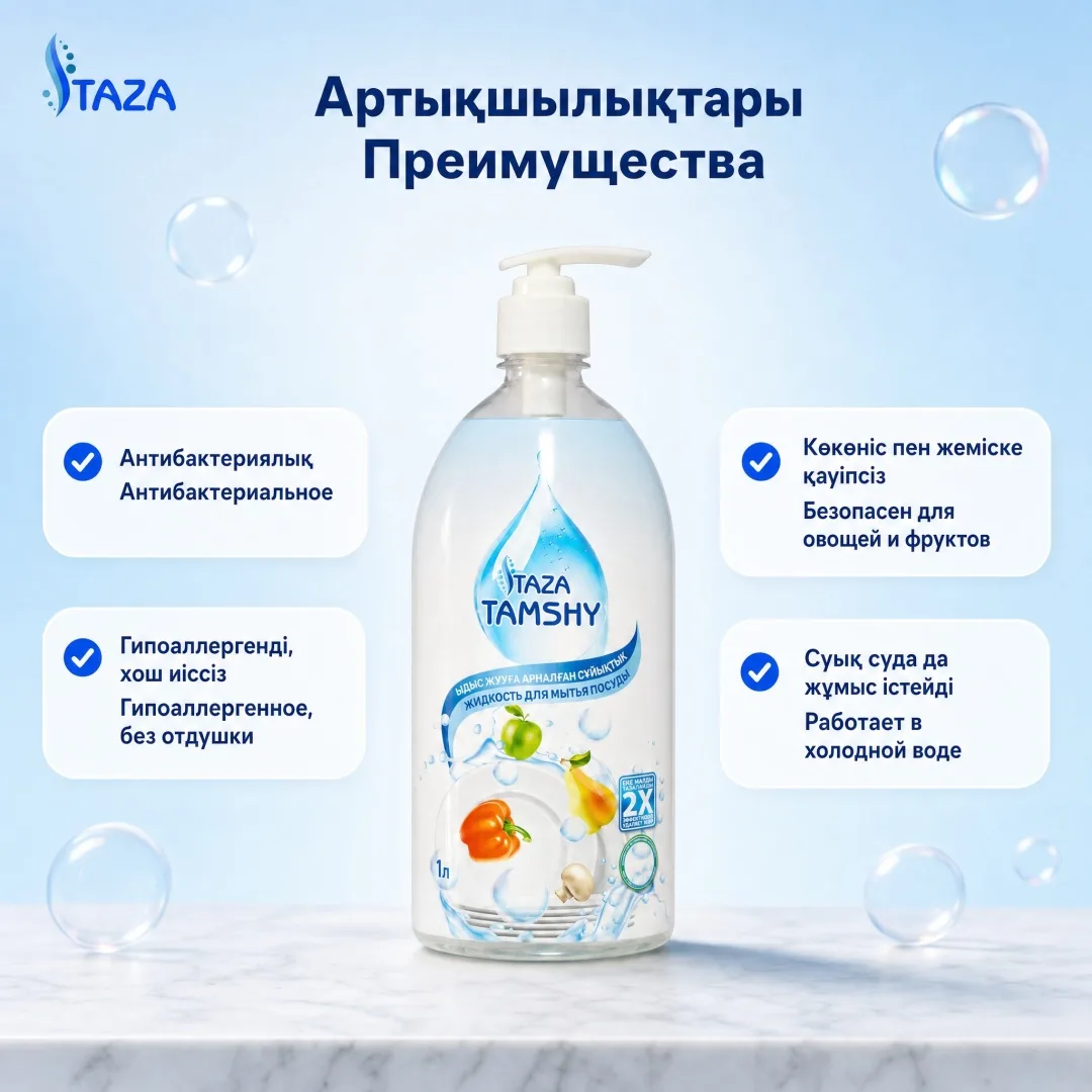 Жидкость для мытья посуды TAZA Tamshy 1л