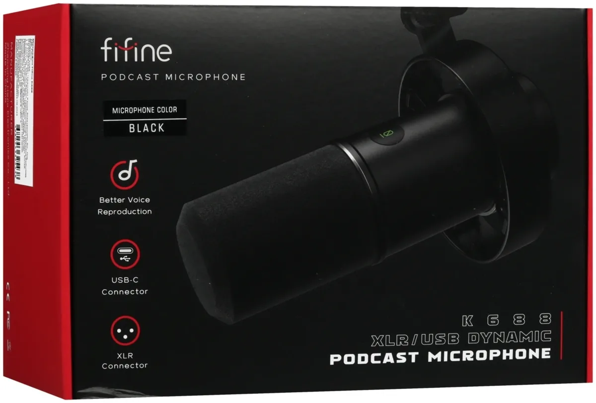 Микрофон Fifine K688 Черный
