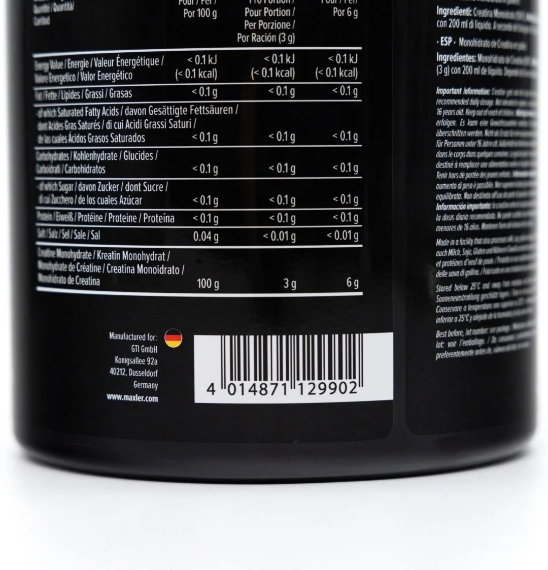 Креатин Maxler Creatine 100% Monohydrate 500г (9902)