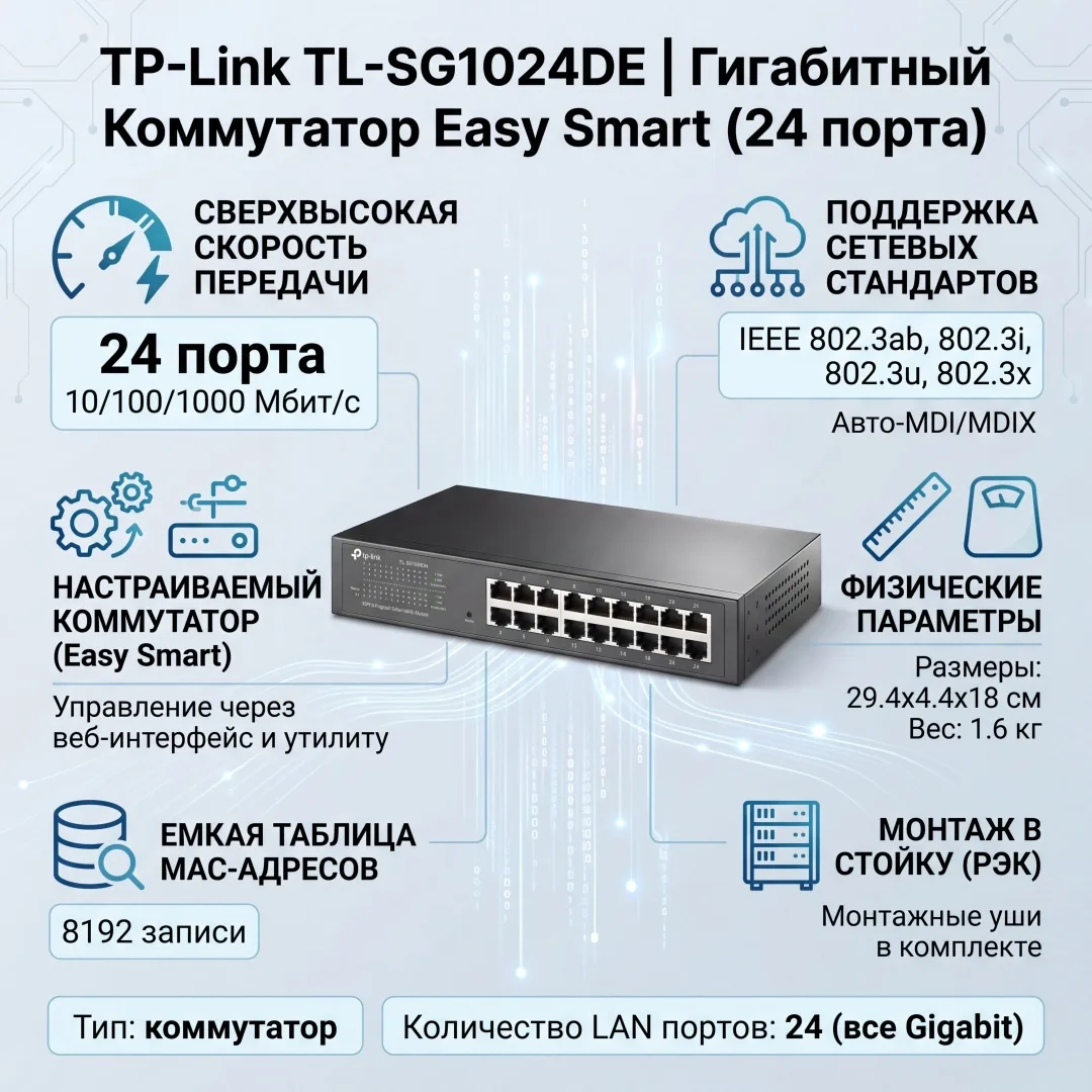 Коммутатор TP-Link TL-SG1024D