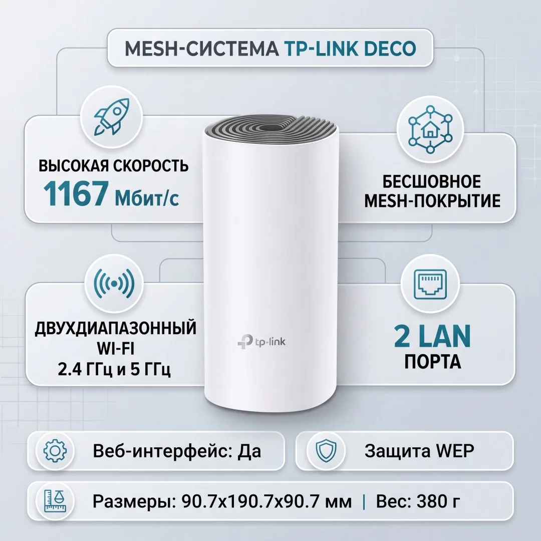 Беспроводная MESH-система Wi-Fi TP-Link Deco M4(1-pack)