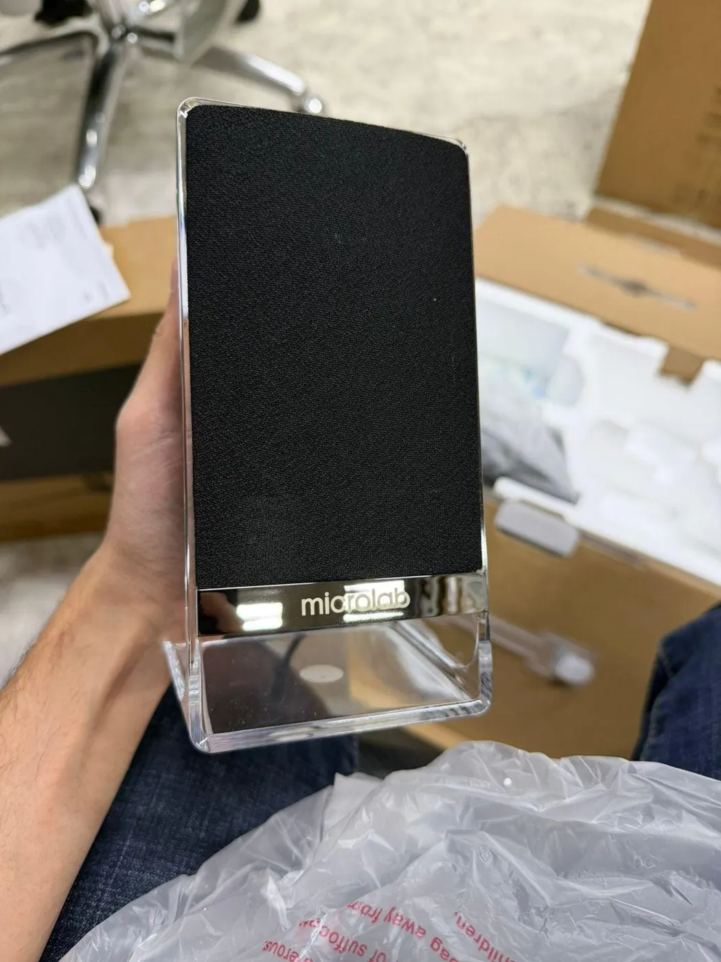Колонки компьютерные Microlab M-200BT Platinum Черный, Уценка — фото дефекта 4