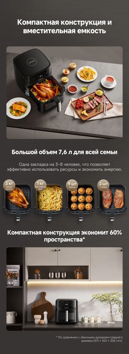 Аэрогриль Dreame AF10 7.6L Черный