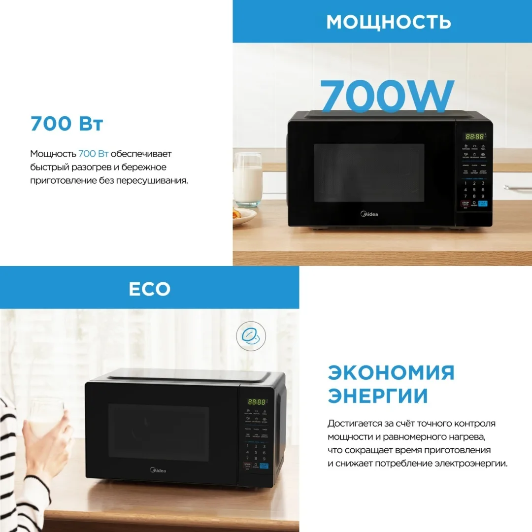 Микроволновая печь Midea EM7P012MZ(S) Серебристый