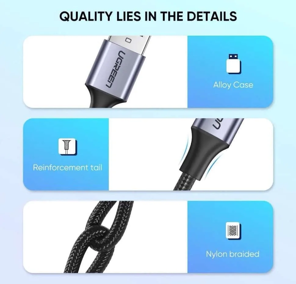 Кабель UGREEN US288 1м USB-A 2.0 60126