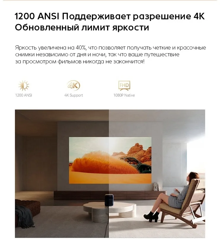 Проектор Wanbo Mozart 1 Pro 2025 Черный
