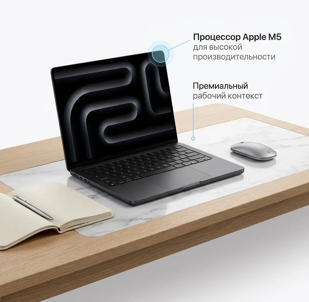 Ноутбук Apple MacBook Pro 14 M5 16/512GB Черный (MDE04RU/A)
