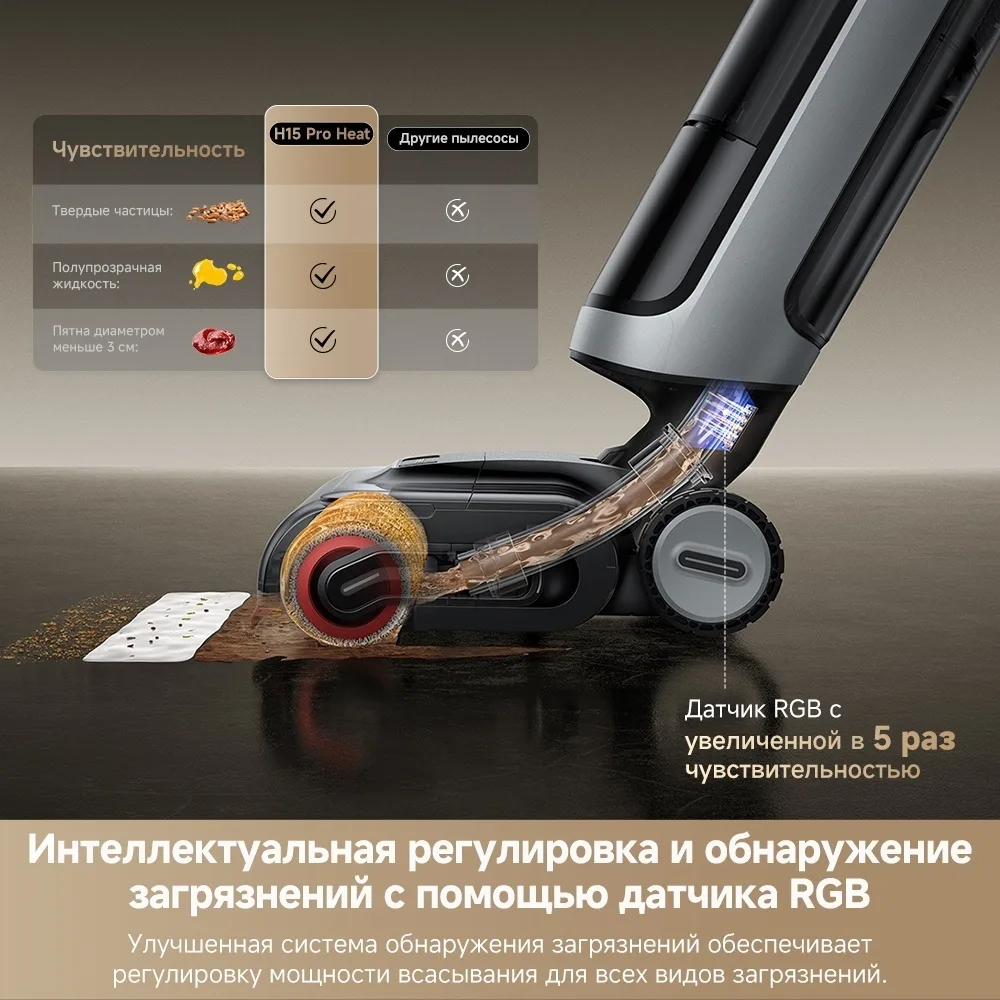 Беспроводной ручной пылесос Dreame H15 Pro Heat Черный