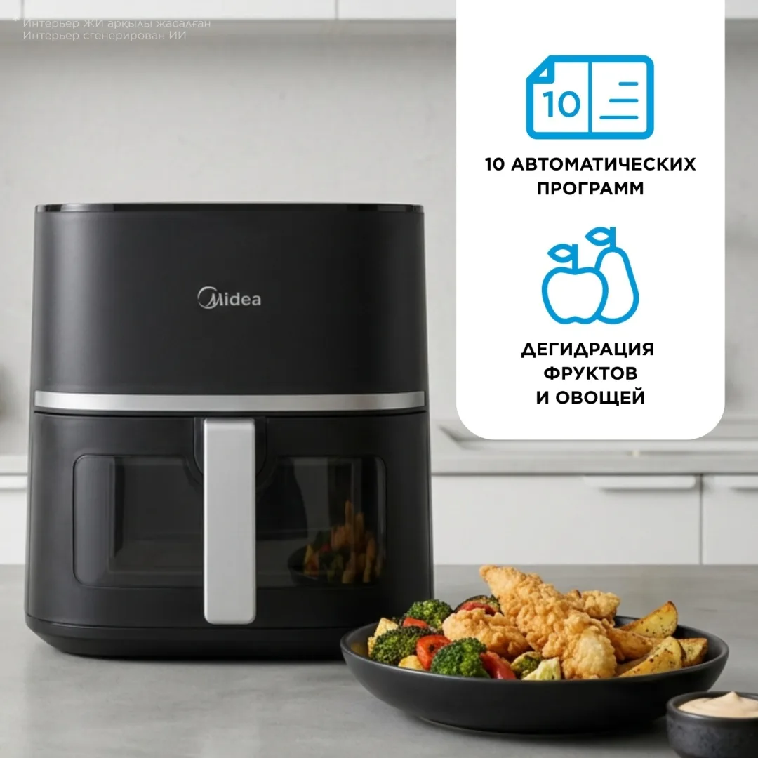Аэрогриль Midea MF-CY55M (B) 5 л черный