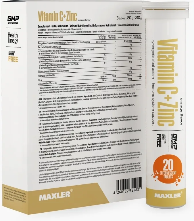 Витамин Maxler C+Zink 20 таблеток (2497)
