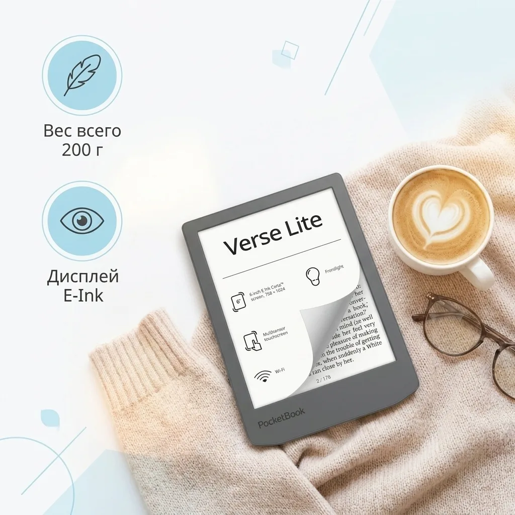 Электронная книга Pocketbook PB619-T-CIS серый