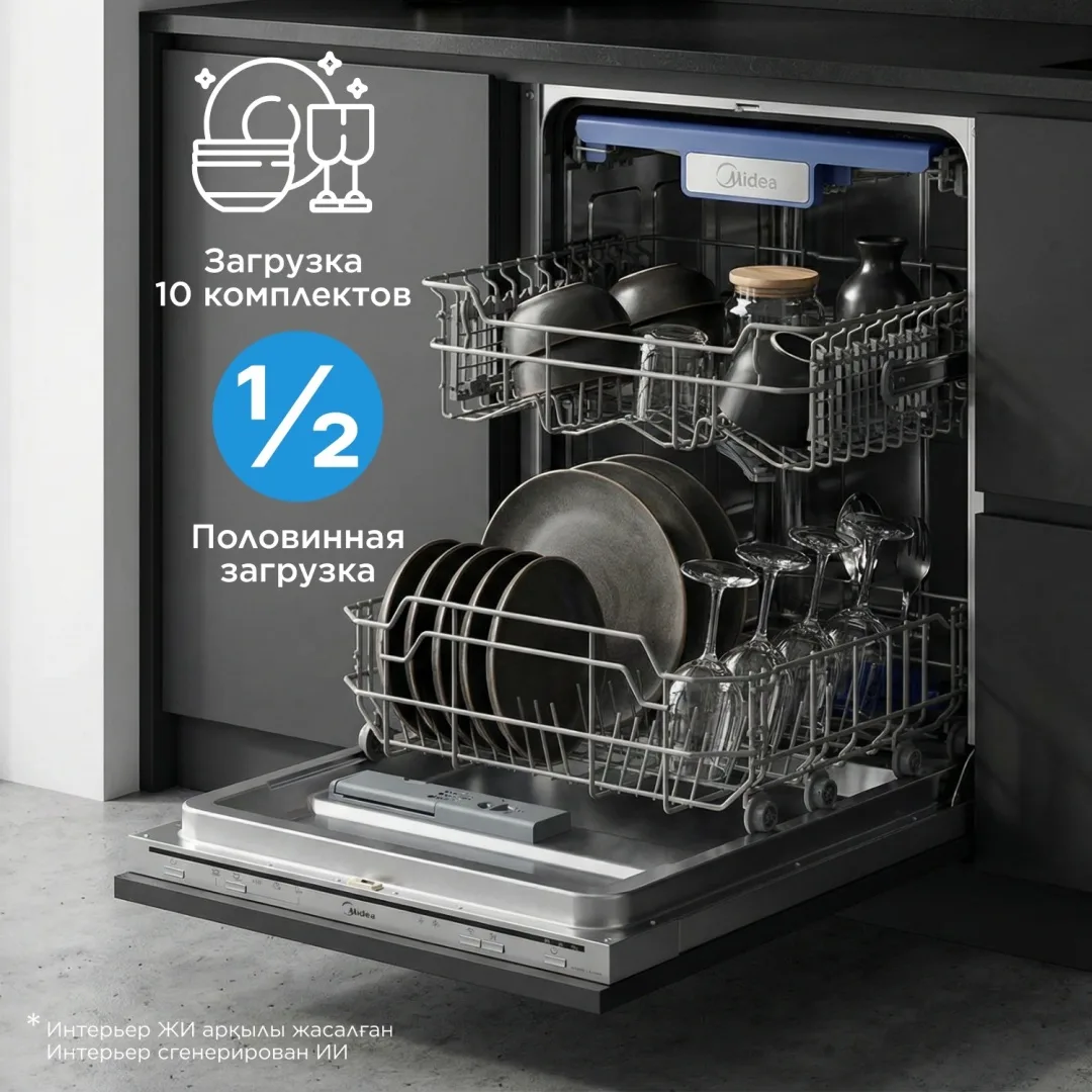 Посудомоечная машина Midea MDWB-4515BB серебристый