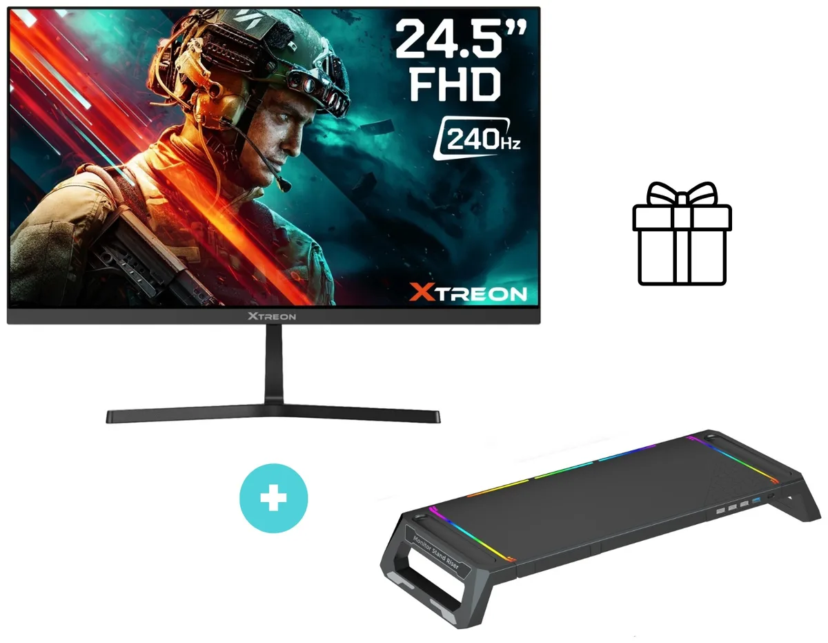 Монитор XTREON XT2553E 24.5" (240Hz) Черный + подарок (УТ-00004802)