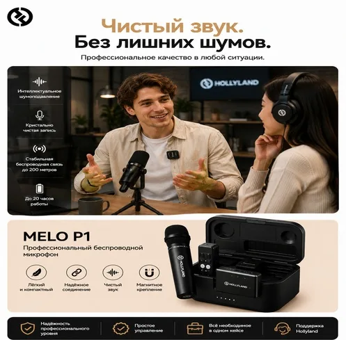 Микрофон Hollyland MELO P1 Combo