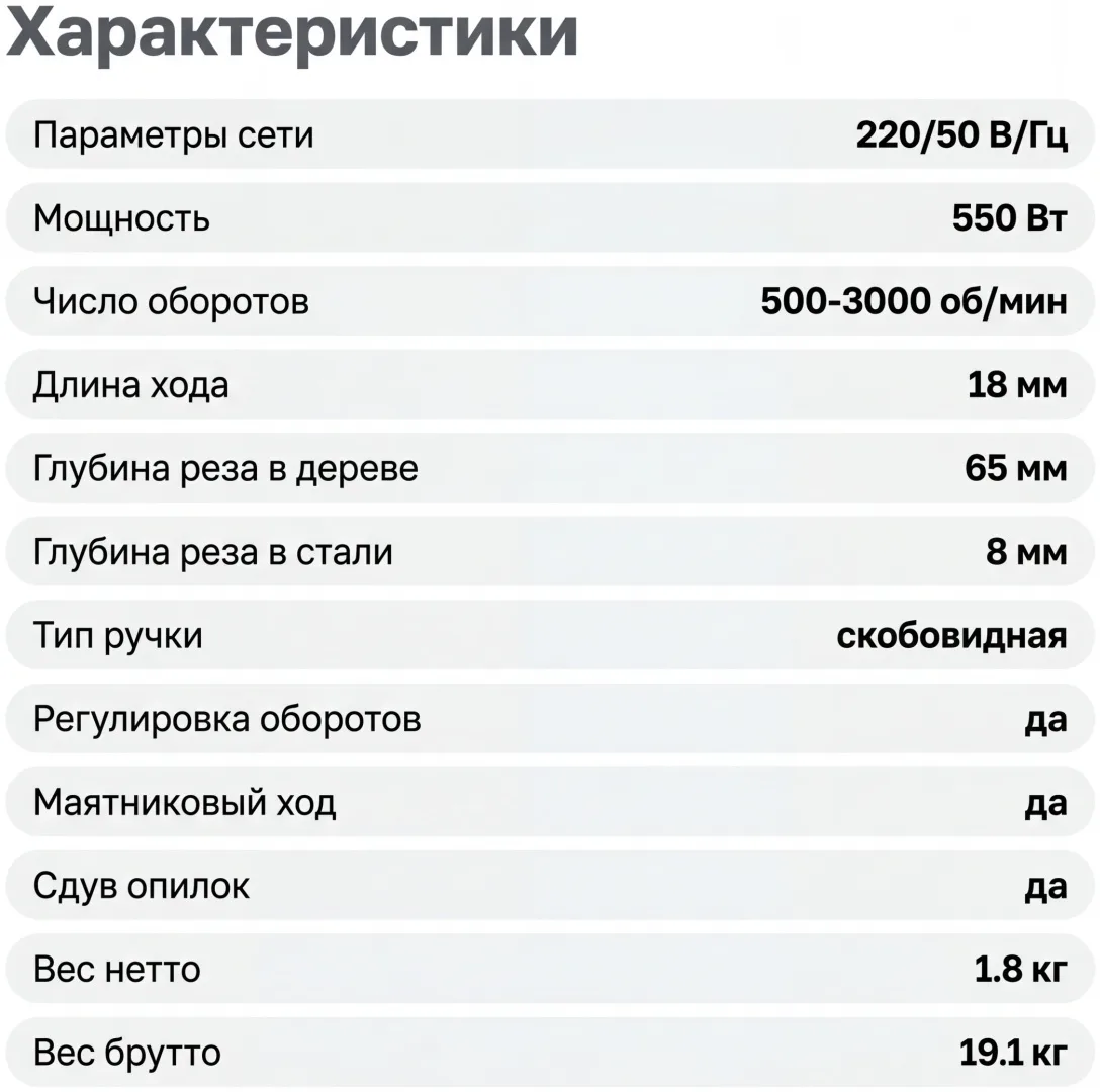 Лобзиковая пила ALTECO JS 550