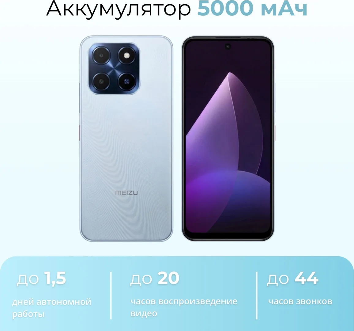 Смартфон Meizu Mblu 22 4 ГБ/128 ГБ Синий