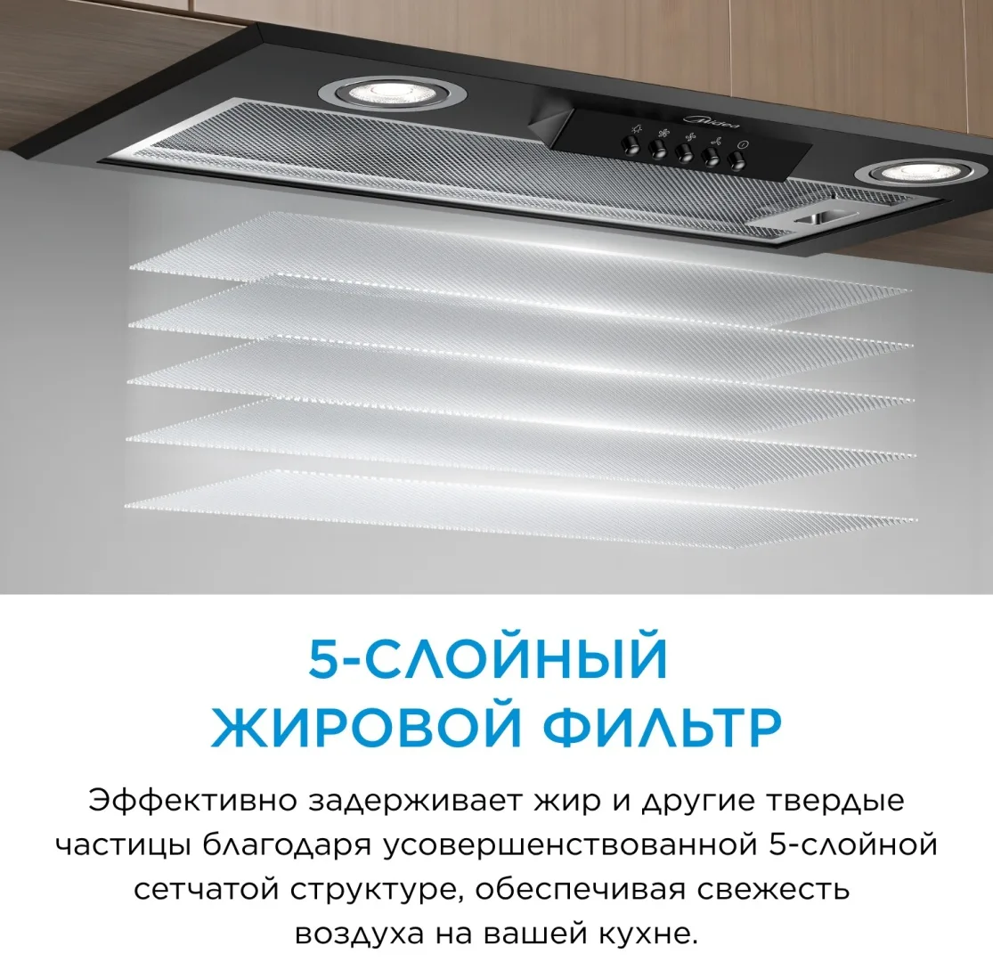 Вытяжка Midea MH60I300 B Черный